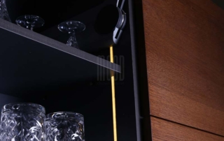 تصویر نورپردازی کابینت آشپزخانه لاکچری